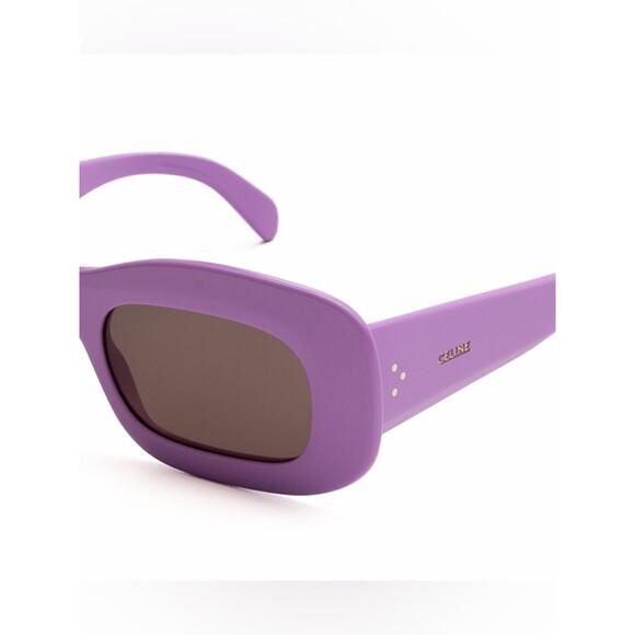 NEW!!! Celine CL40294I 78A Purple Rectangular Sunglasses Dark Lenses Authentic main image 5